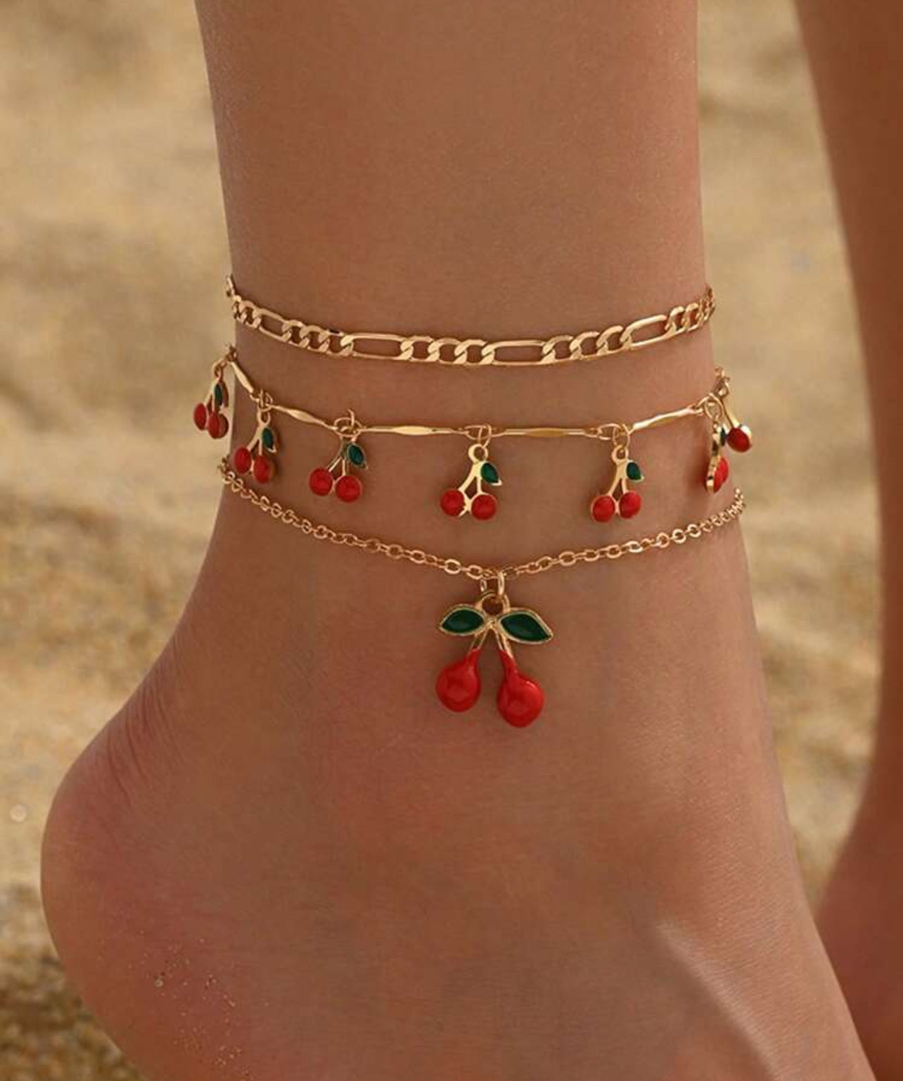 3 chaine de cheville Berry acier inoxydable