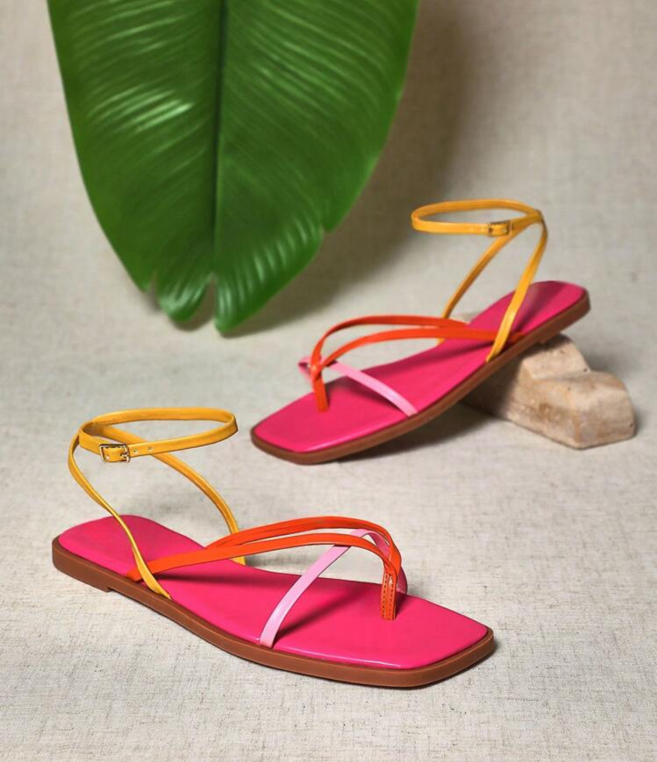 nue pied multi couleur