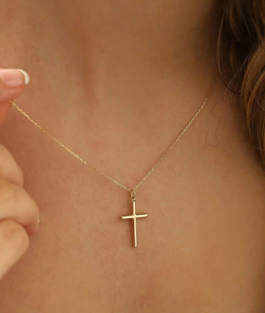 chaine en croix acier inoxydable