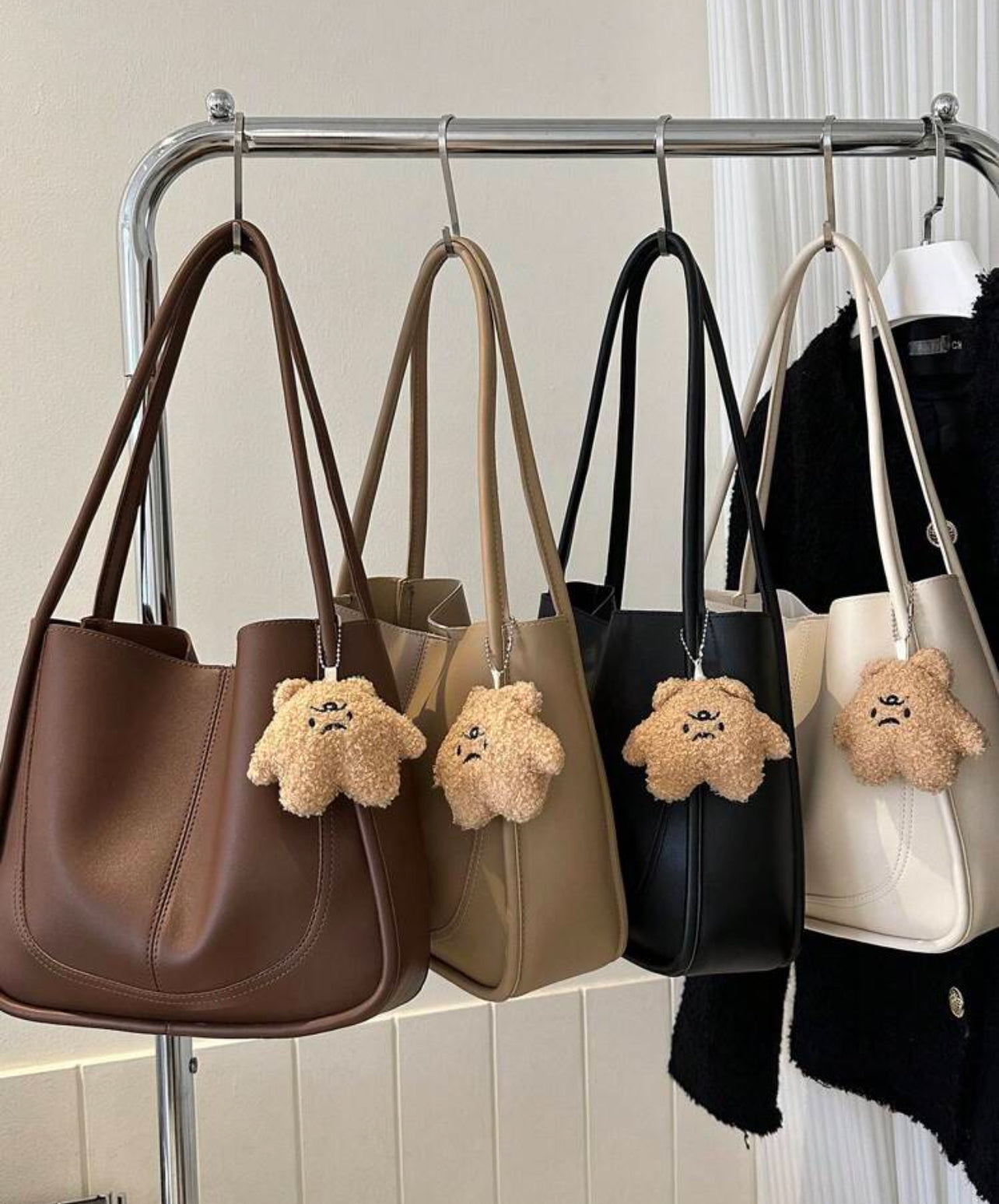 sac marron + nounours