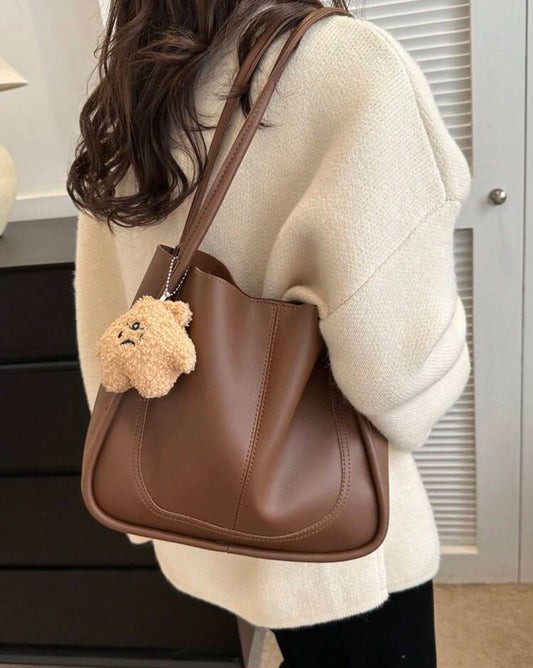 sac marron + nounours