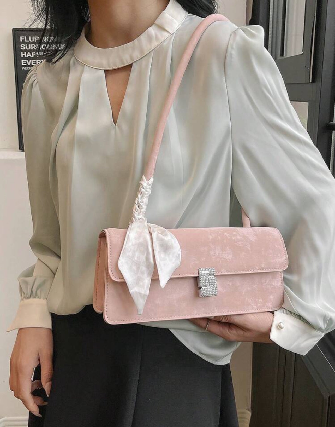 sac classe rose poudré