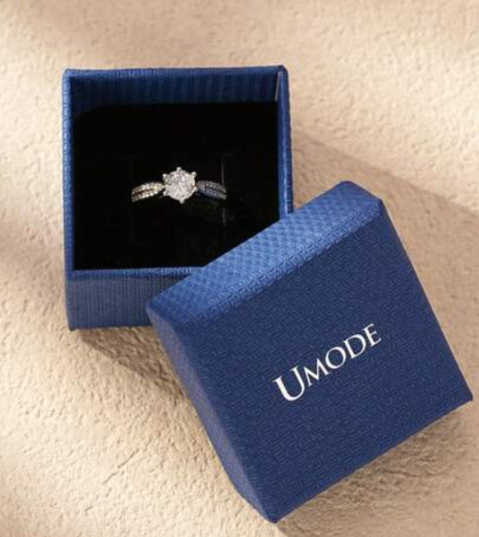 bague solitaire avec boite