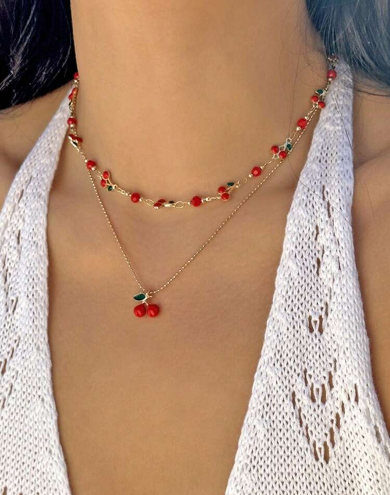 2 collier Berry acier inoxydable