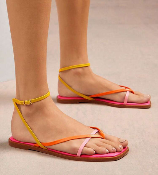 nue pied multi couleur