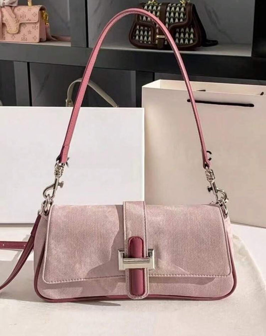 sac à main classe rose poudré